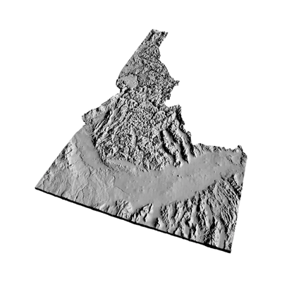 Idaho Terrain Map design preview, countries & world