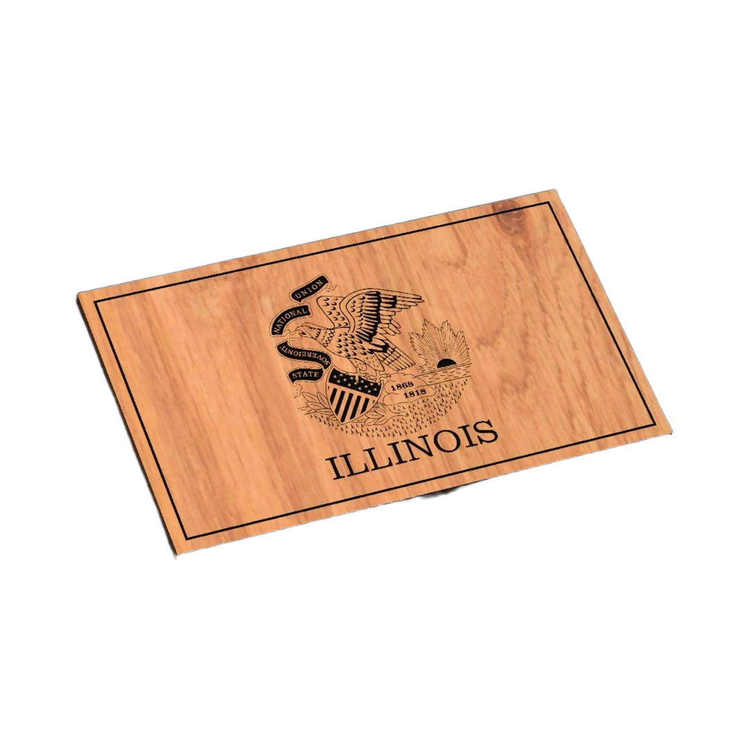 Illinois State Flag SVG file for laser cutting and CNC routing, LightBurn and Vectric ready