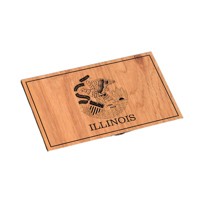 Illinois State Flag SVG file for laser cutting and CNC routing, LightBurn and Vectric ready