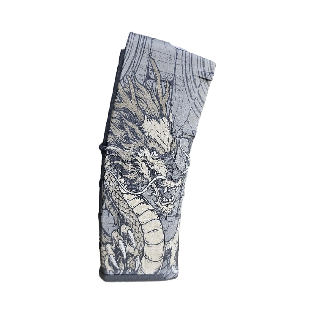 Imperial Dragon MAG Fiber Laser Engraving Design detail view, ready for digital crafting