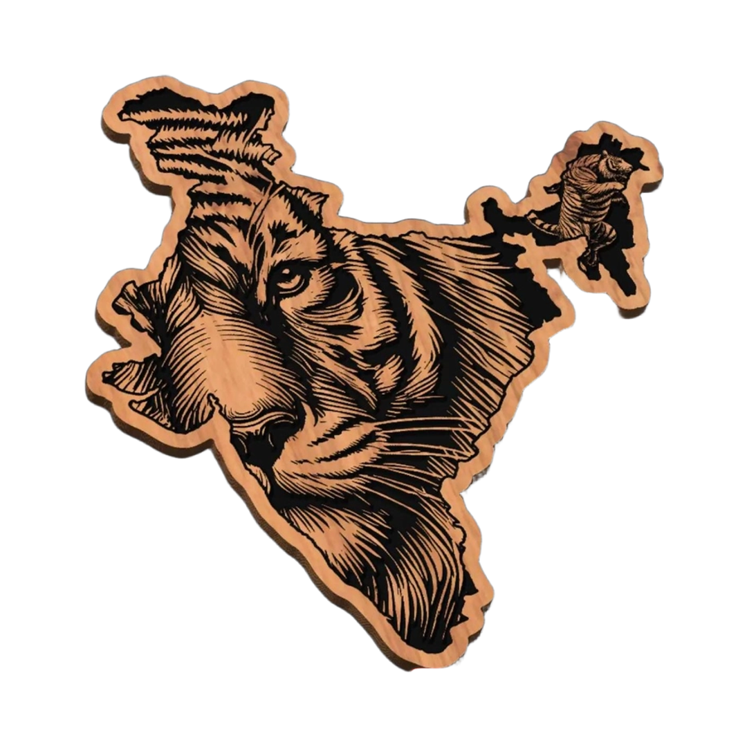 Indian Tiger SVG file for laser cutting and CNC routing, Glowforge and LightBurn ready