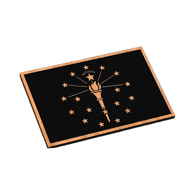 Indiana State Flag SVG file for laser cutting and CNC routing, LightBurn and Vectric ready