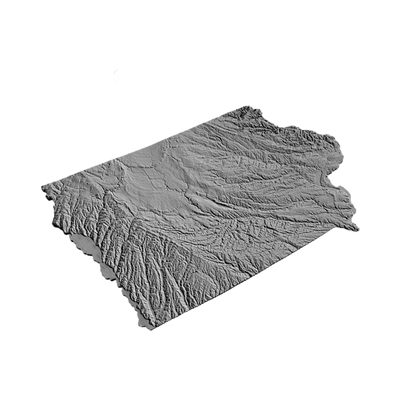Iowa Topographic Map design preview, countries & world