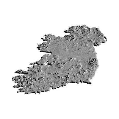 Ireland Terrain Map design preview, countries & world
