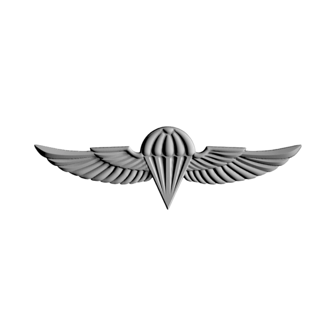 Israel Military Jump Wings STL file for 3D printing and CNC routing, LightBurn and Vectric ready