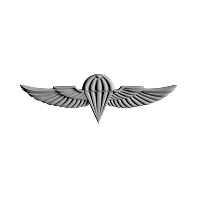Israel Military Jump Wings STL file for 3D printing and CNC routing, LightBurn and Vectric ready