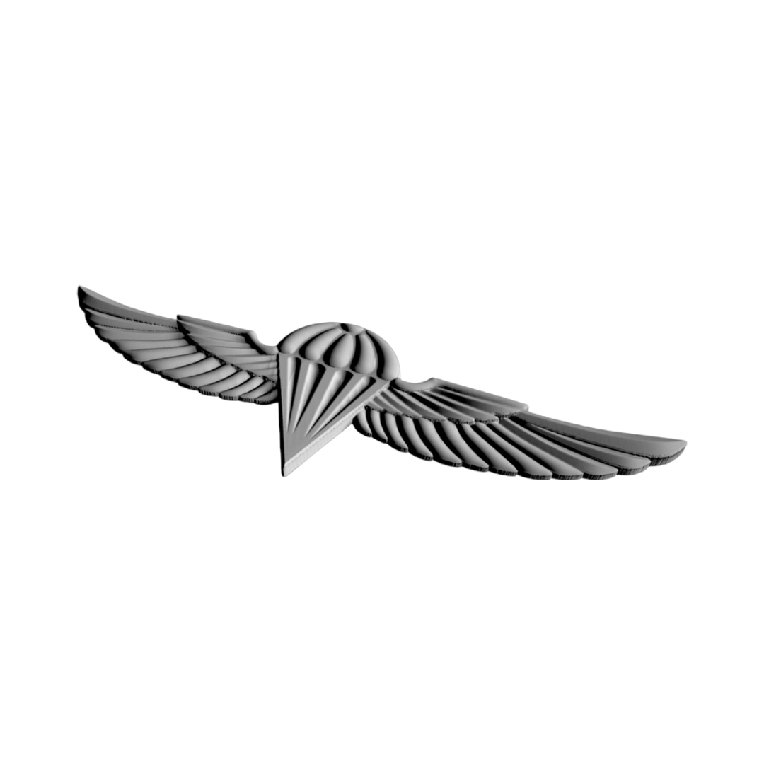 Israel Military Jump Wings detail view, ready for 3D printing and CNC routing