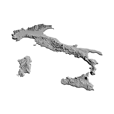 Italy Terrain Map design preview, countries & world
