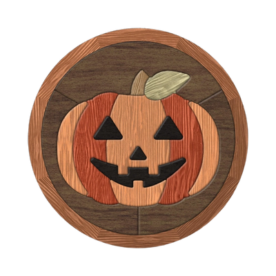 Jack-O-Lantern Intarsia SVG file for digital crafting, LightBurn and Vectric ready