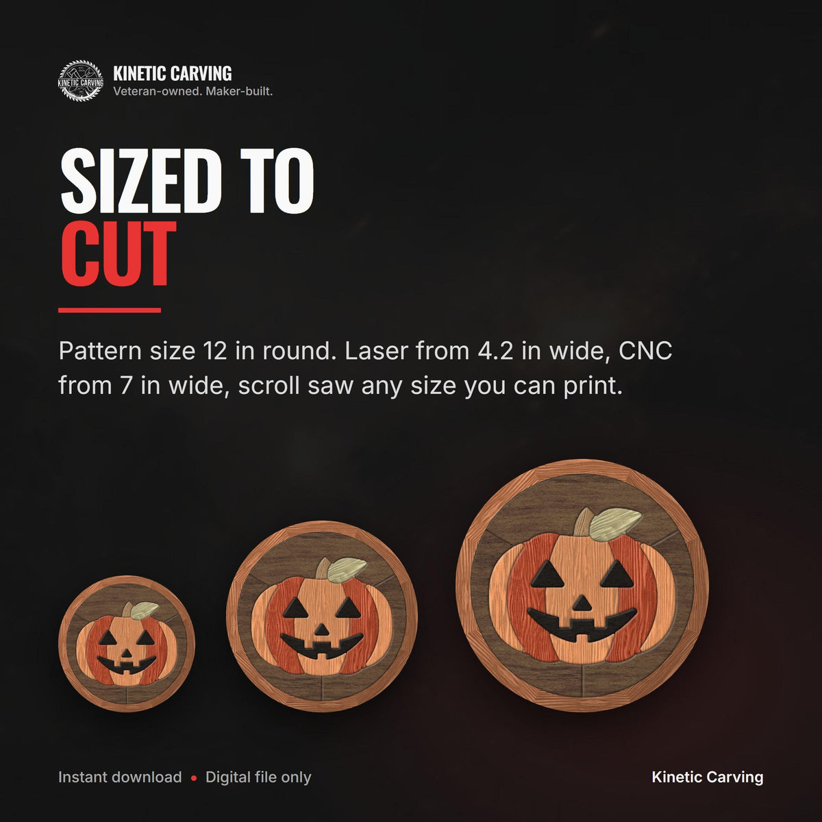 Jack-O-Lantern Intarsia mockup, halloween