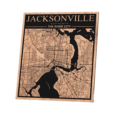Jacksonville, Florida City Map design preview, us states