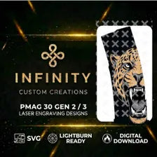 Jaguar MAG Design SVG file for digital crafting, LightBurn and Vectric ready