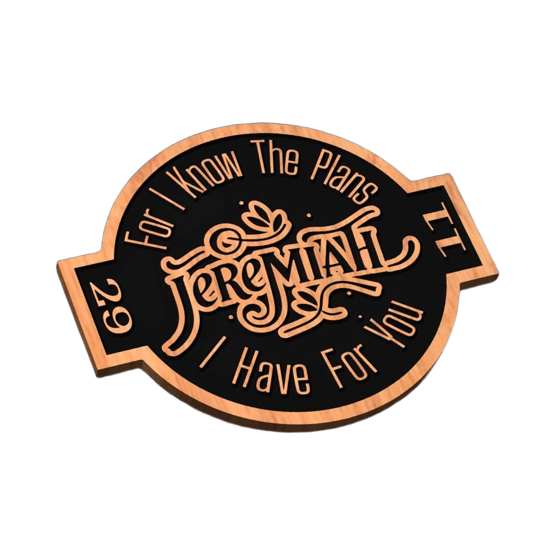 Jeremiah 29:11 Design SVG file for laser cutting and CNC routing, LightBurn and Vectric ready