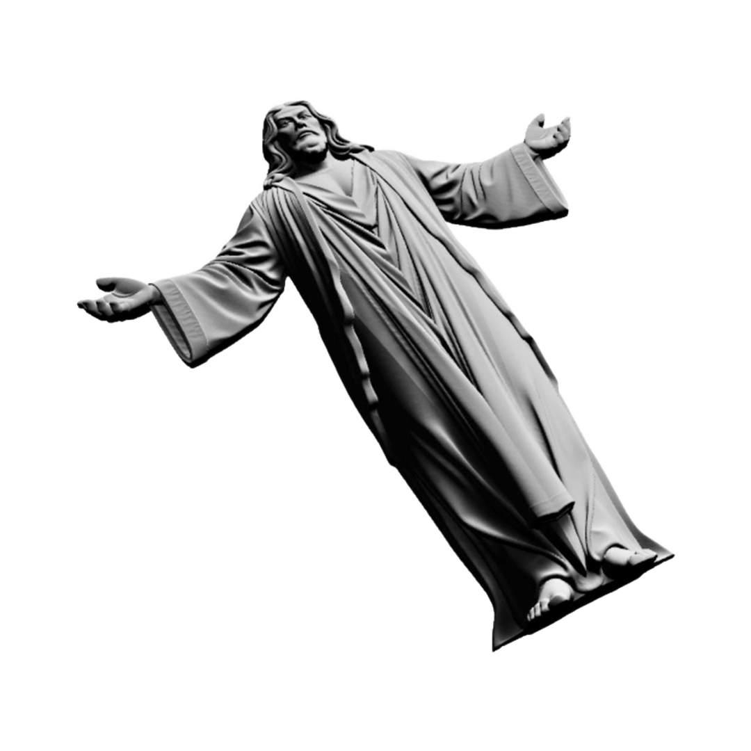 Jesus Resurrection detail view, ready for digital crafting