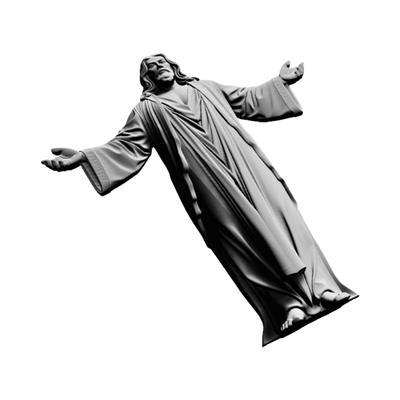 Jesus Resurrection detail view, ready for digital crafting