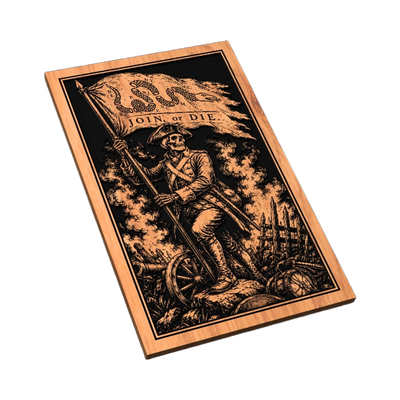 Join or Die Colonial Skeleton Soldier SVG file for digital crafting, LightBurn and Vectric ready