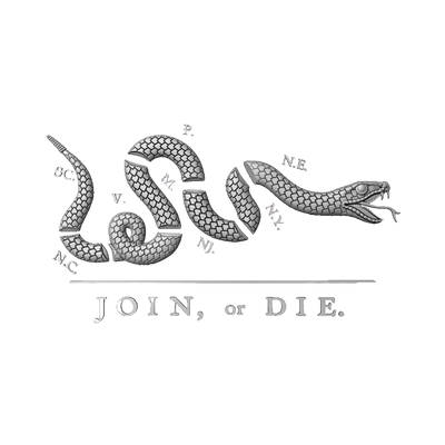 Join, or Die SVG file for laser cutting and CNC routing, LightBurn and Vectric ready