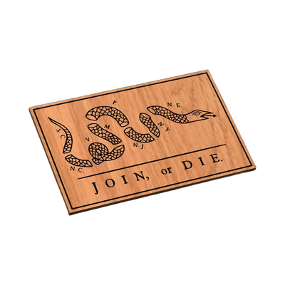 Join, Or Die Revolutionary Flag SVG file for laser cutting and CNC routing, LightBurn and Vectric ready