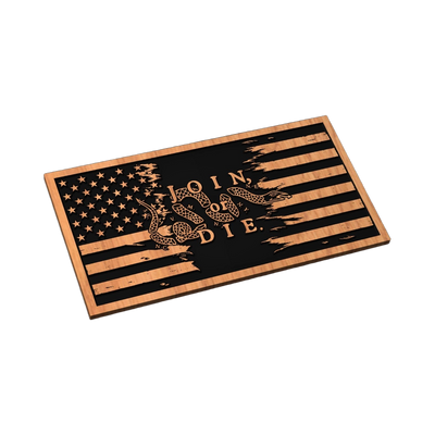 Join or Die Tattered Flag SVG file for digital crafting, LightBurn and Vectric ready