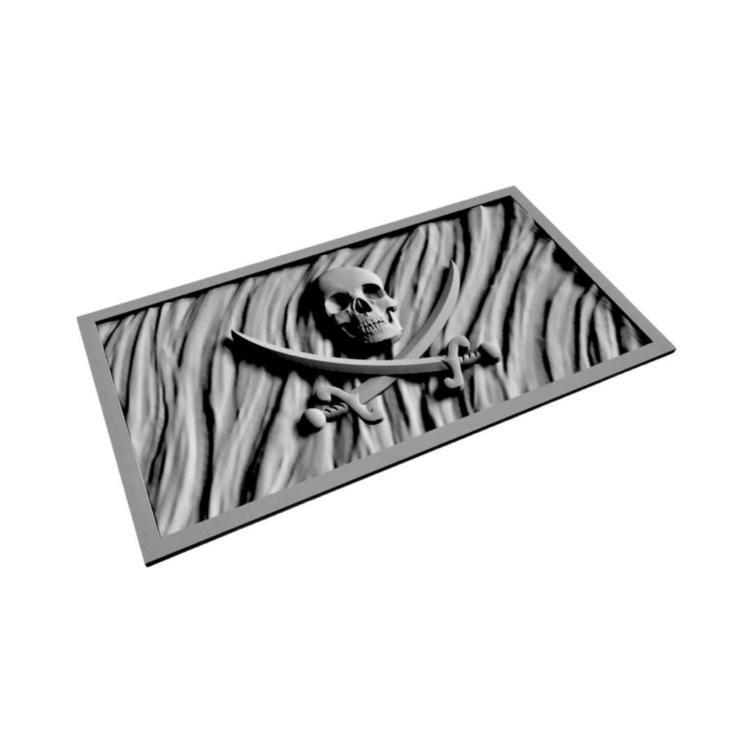 Jolly Roger Wavy Flag design preview, flags