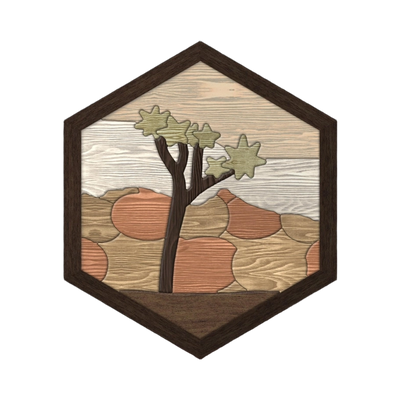 Joshua Tree Intarsia Pattern SVG file for digital crafting, LightBurn and Vectric ready