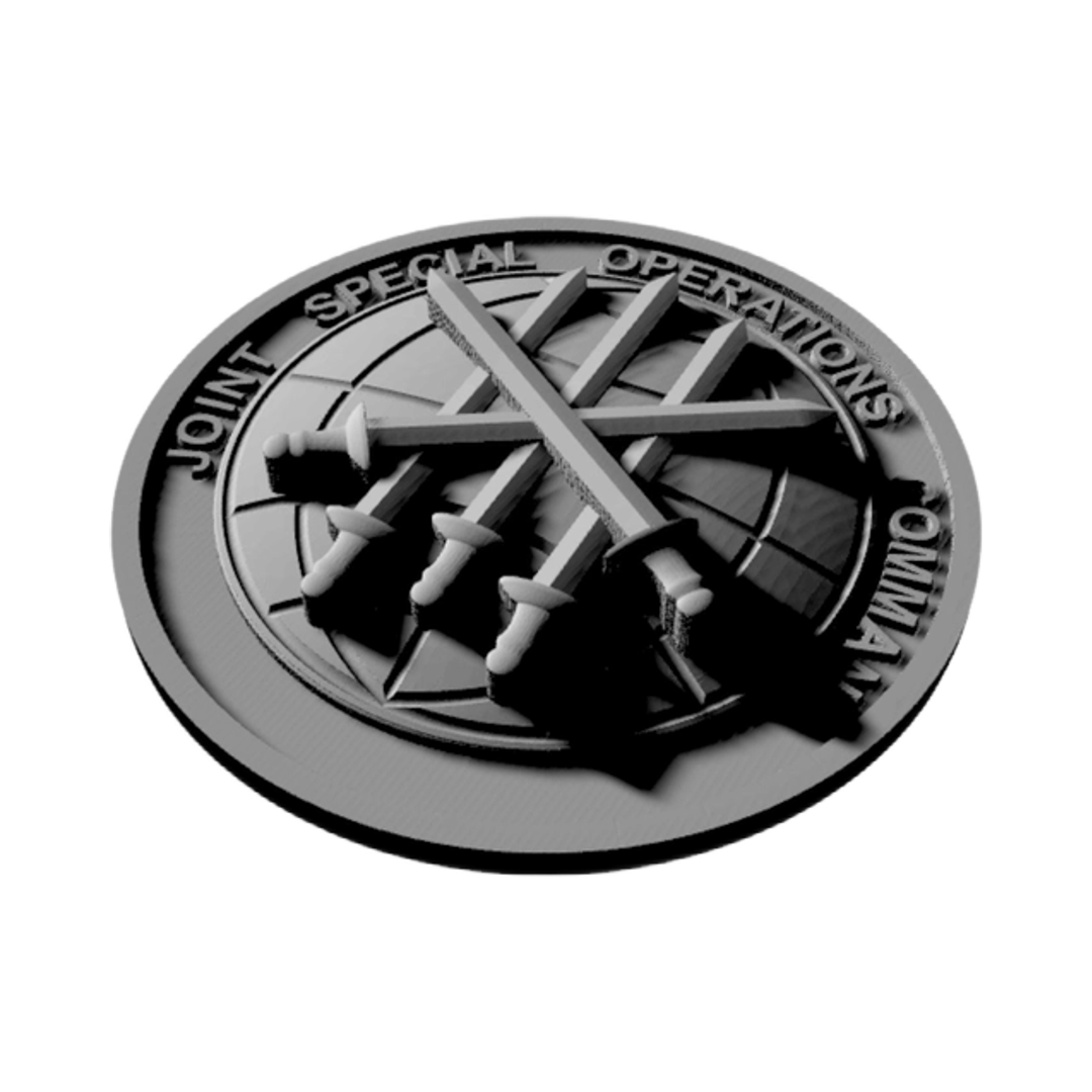 JSOC Military Patch detail view, ready for 3D printing and CNC routing