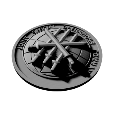 JSOC Military Patch detail view, ready for 3D printing and CNC routing