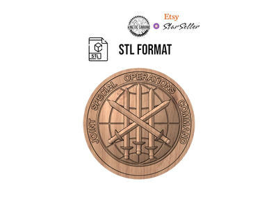 JSOC Military Patch vector cut file for makers