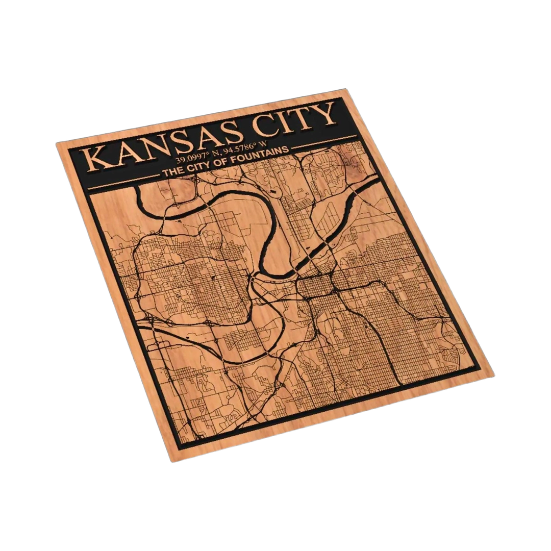 Kansas City Missouri Map SVG file for laser cutting and CNC routing, LightBurn and Vectric ready