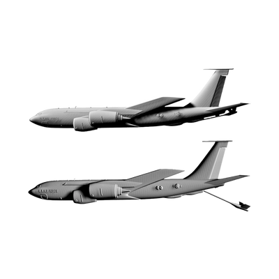 KC-135 Stratotanker STL file for digital crafting, LightBurn and Vectric ready