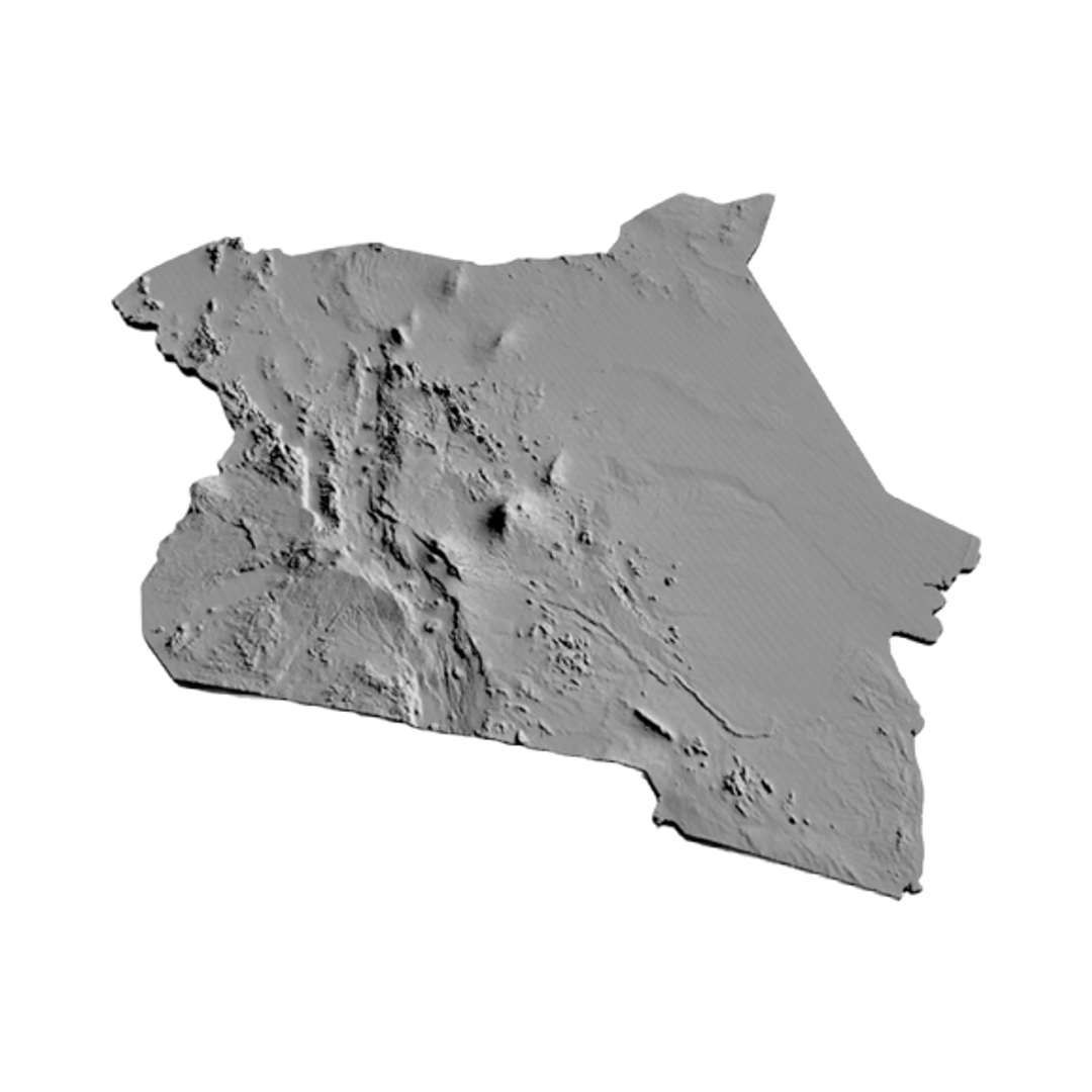 Kenya Terrain Map design preview, countries & world