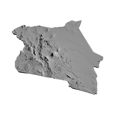 Kenya Terrain Map design preview, countries & world