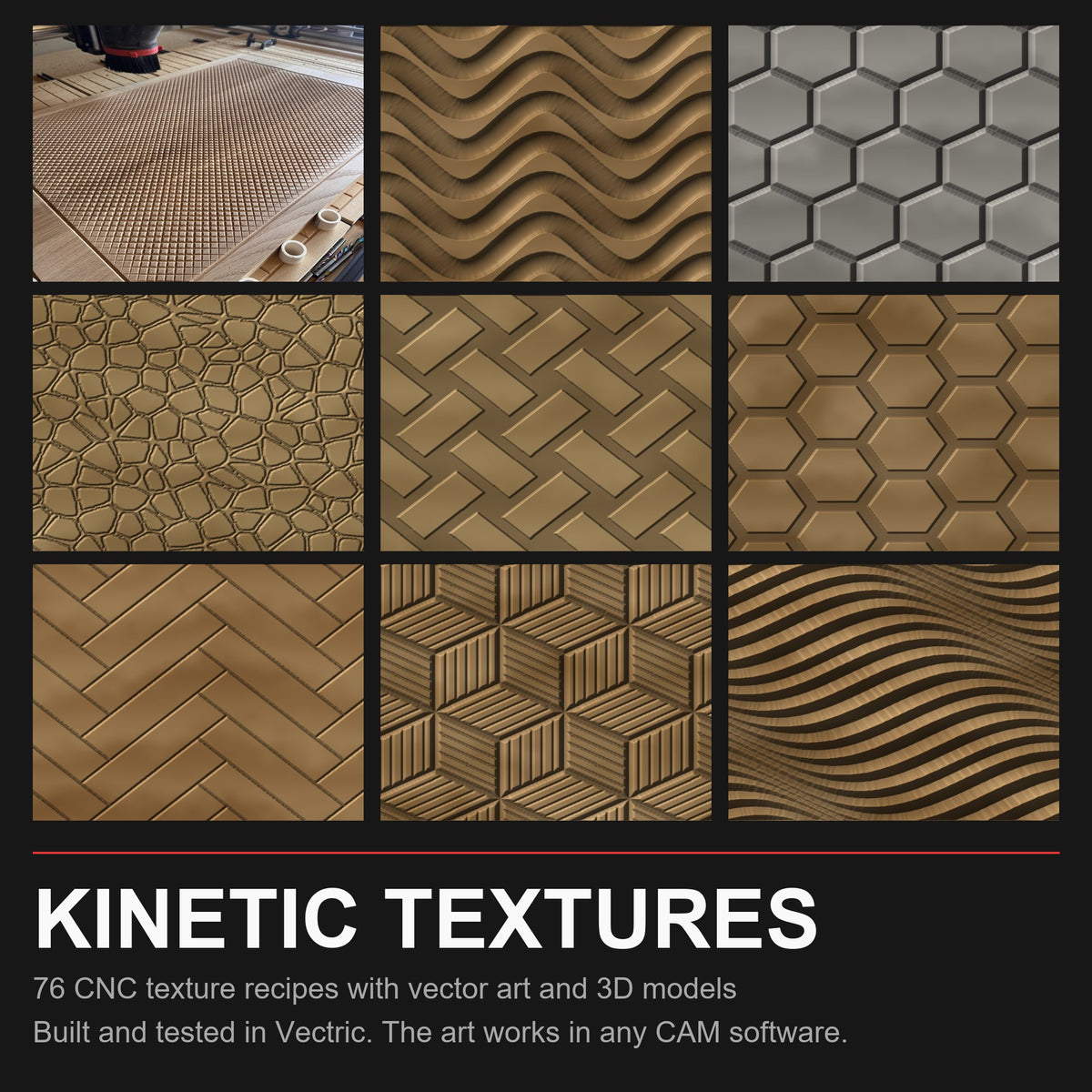 Kinetic Textures: nine carved textures