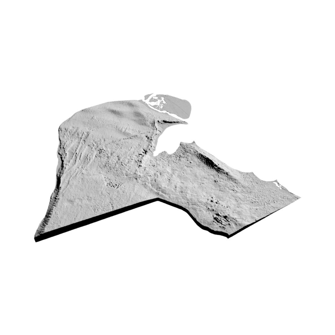 Kuwait Terrain Map design preview, countries & world