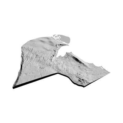 Kuwait Terrain Map design preview, countries & world