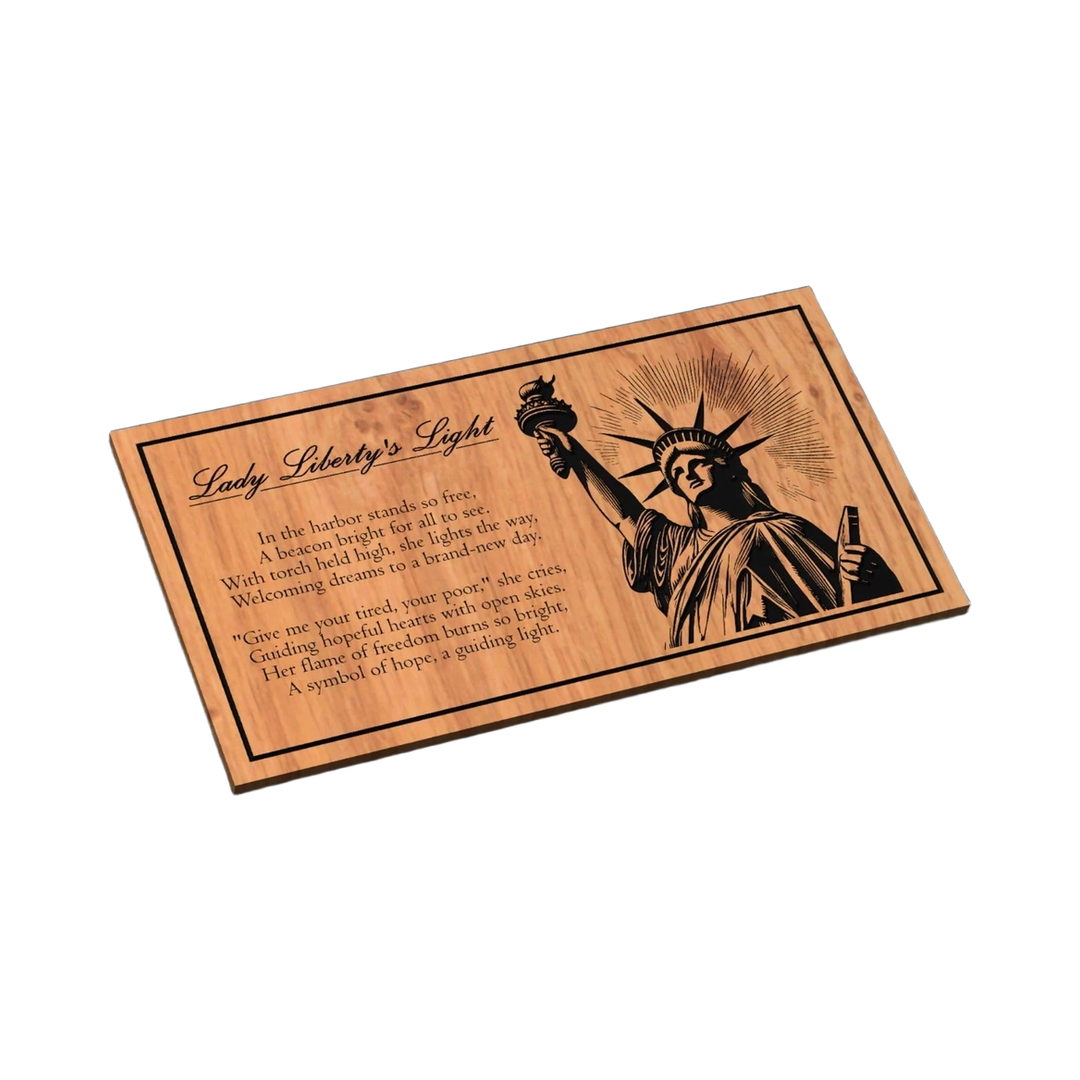 Lady Liberty Light Sign SVG file for laser cutting and CNC routing, LightBurn and Vectric ready