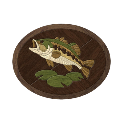 Largemouth Bass Intarsia SVG file for digital crafting, LightBurn and Vectric ready
