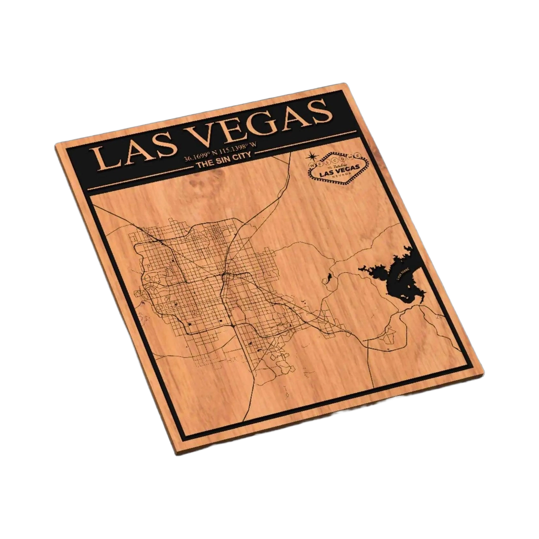 Las Vegas, Nevada City Map SVG file for laser cutting and CNC routing, LightBurn and Vectric ready