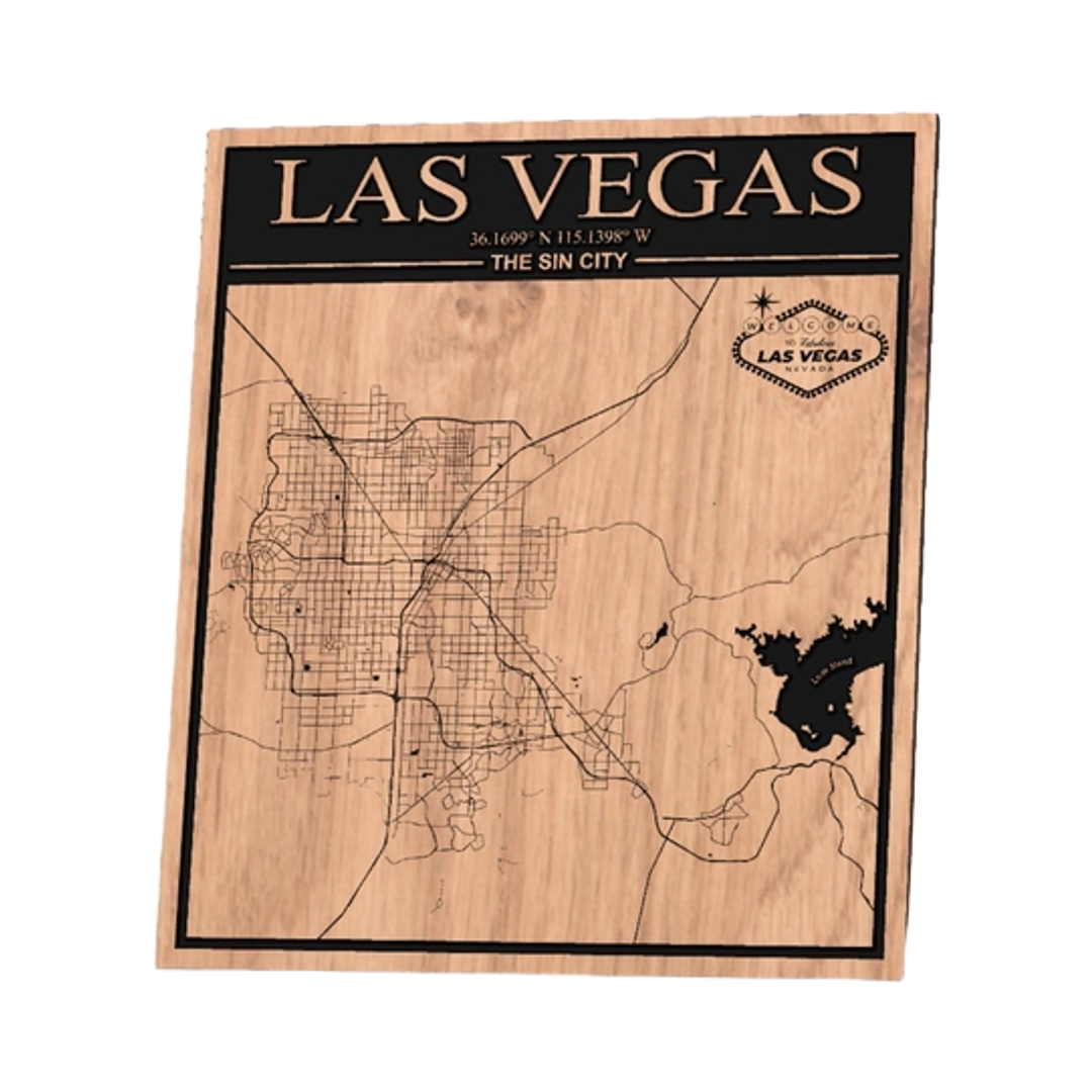 Las Vegas, Nevada City Map design preview, us states