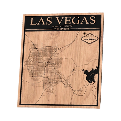 Las Vegas, Nevada City Map design preview, us states