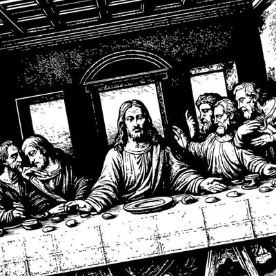 Last Supper detail view, ready for laser cutting and CNC routing