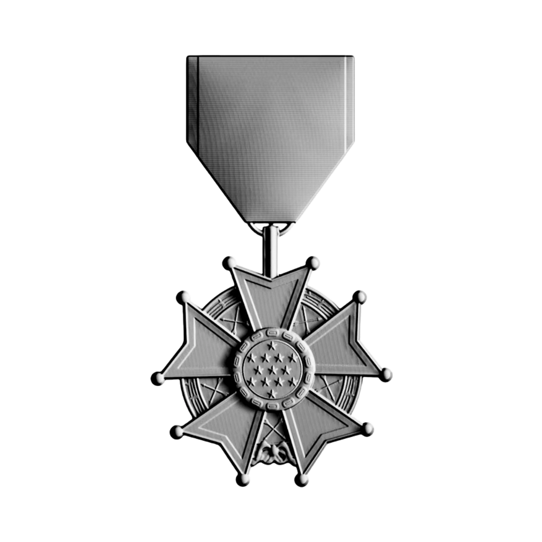 Legion of Merit STL file for 3D printing and CNC routing, LightBurn and Vectric ready