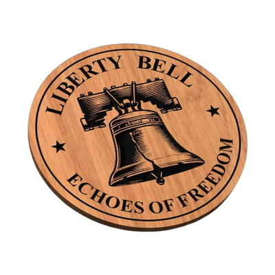 Liberty Bell SVG file for laser cutting and CNC routing, LightBurn and Vectric ready
