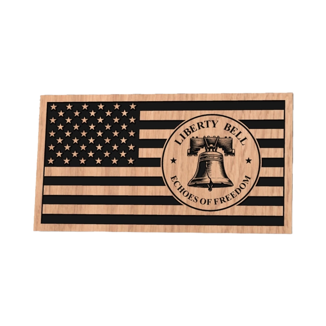 Liberty Bell Patriotic Flag design preview, historical americana