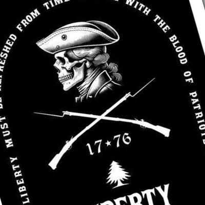 Liberty Or Death 1776 Sign detail view, ready for laser cutting and CNC routing