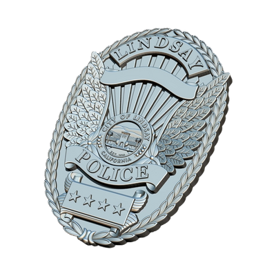 Lindsay, California Police Badge design preview, patches, badges & insignia