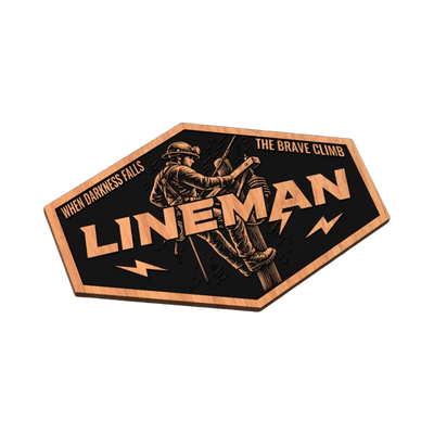 Lineman SVG file for laser cutting and CNC routing, LightBurn and Vectric ready