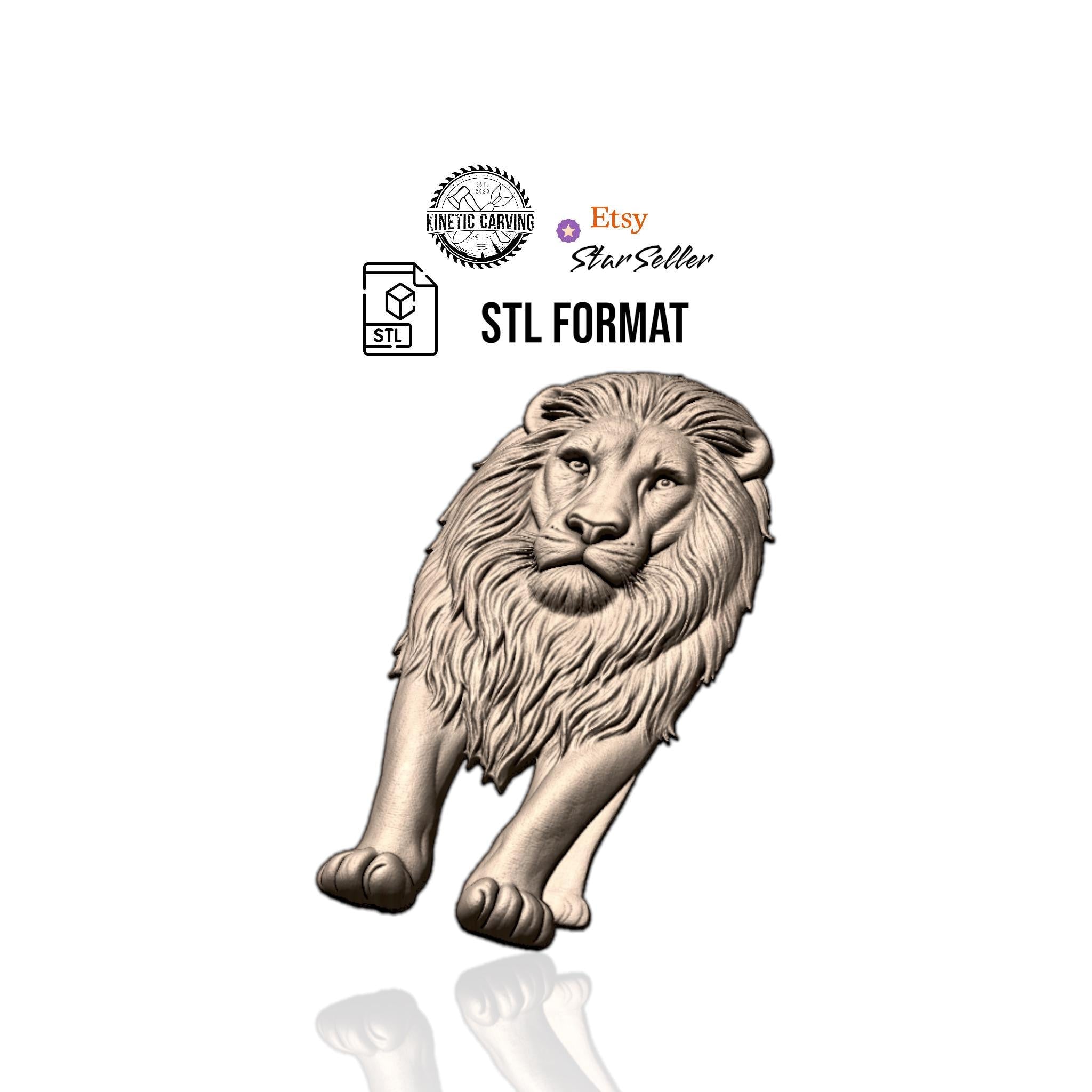 Lion File STL file included with instant download