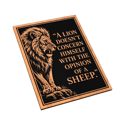 Lion Sheep Quote SVG file for digital crafting, LightBurn and Vectric ready