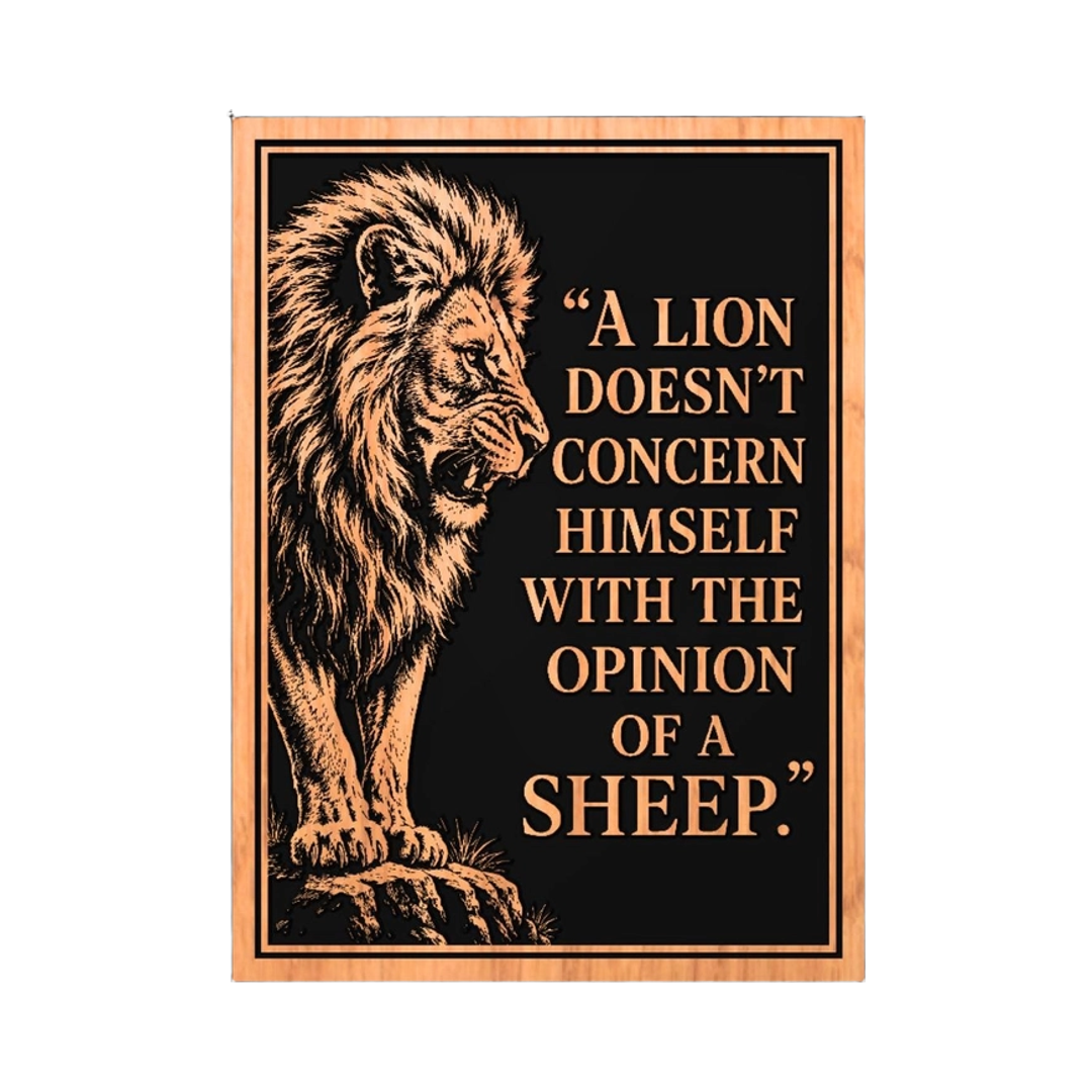 Lion Sheep Quote detail view, ready for digital crafting